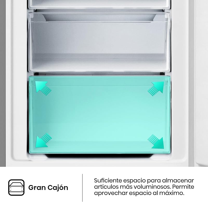RB329N4ACE - Frigorífico combinado independente, Total No Frost com ventilação de fluxo múltiplo, Inox Look, altura 180 cm, capacidade líquida 255 L