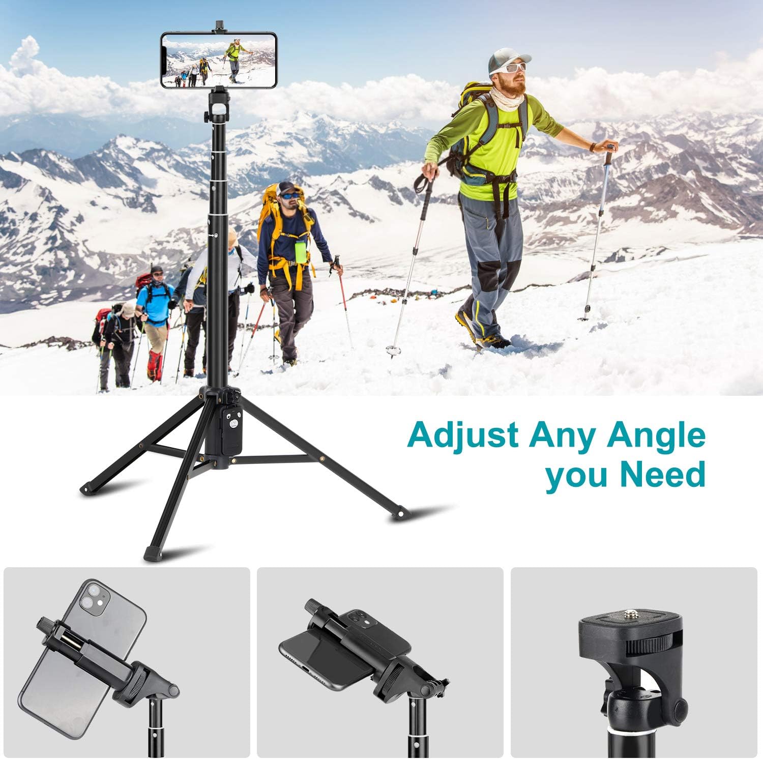 Selfie Stick Tripod, Eocean 54'' Extendable Selfie Stick with Phone Tripod Stand & Wireless Remote for iPhone SE 11 Pro Max X 8 7 6 Galaxy Note 9 Android, Perfect for Live Stream/Vlog, Lightweight