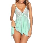 Avidlove Lingerie for Women Lace Babydoll Sleepwear Boudoir Outfits Plus Size Langeray XS-5XL