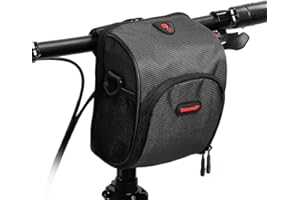 UPANBIKE Bike Handlebar Bag,Mountain Bike Pouch Multifunctional Bicycle Front Frame Top Tube Storage Bag with Shoulder Strap and Rain Cover