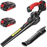 MZK Cordless Leaf Blower,20V Battery Powered Electric Blower for Lawn Care, Electric Lightweight Leaf Blower for Blowing Leaves, Patio Cleaning and Dust(2 * 2Ah Battery & Charger Included),LF40D13