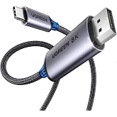 UGREEN Bidirectional USB C to DisplayPort 1.4 Cable 8K@60Hz/4K@240Hz, 6.6FT | Alu Braided, DisplayPort to USB C Thunderbolt 5/4/3 Cord Compatible iPhone 18 Pro Max, Galaxy S26 MacBook Pro/Air, iPad