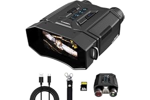 Frelisty Night Vision Goggles for Adults, 8X Digital Zoom & 7-Level IR, 3" HD Screen, 4000mAh Rechargeable Binoculars with Camera, 32GB TF Card, Gifts for Men, Dad, Husband, Camping & Security Gear