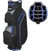 Cart Golf Bag 15 Way Organizer Divider Top Golf Club Bags Lightweight Golf Cart Bags for Men Women with Cooler, Rain Cover