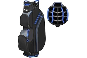 BEUTYAL Cart Golf Bag 15 Way Organizer Divider Top Golf Club Bags Lightweight Golf Cart Bags for Men Women with Cooler, Rain Cover