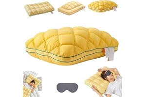 Pineapple Pillow - Cloud-Like Down,Balanced Soft & Supportive - Pineapple Pillow for Back & Side Sleepers (P4,1PCS)