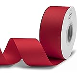 Humphrey's Craft 1-1/2 Inch Red Grosgrain Ribbon - 25 Yards for Wreath Crafts DIY Gift Wrapping Making Hair Bows Decoration W