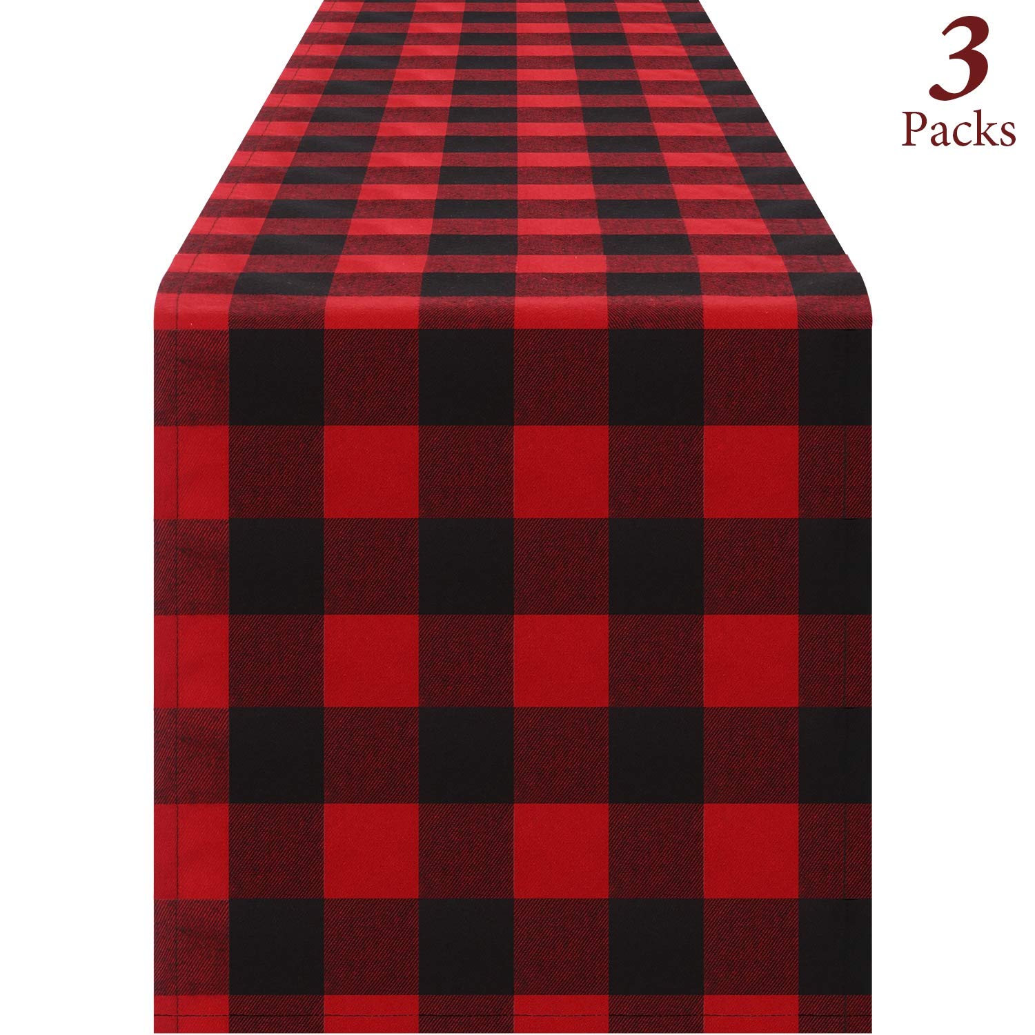 Best red and black checkered table runner