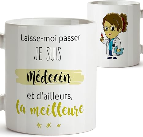 Mugffins Tasse Auf Franzosisch Fur Einen Arzt Arzt Lass Mich Reingehen Ich Bin Arzt Und Ausserdem Der Beste Becher Tasse Fur Berufe Geschenke Fur Arzte Amazon De Kuche Haushalt
