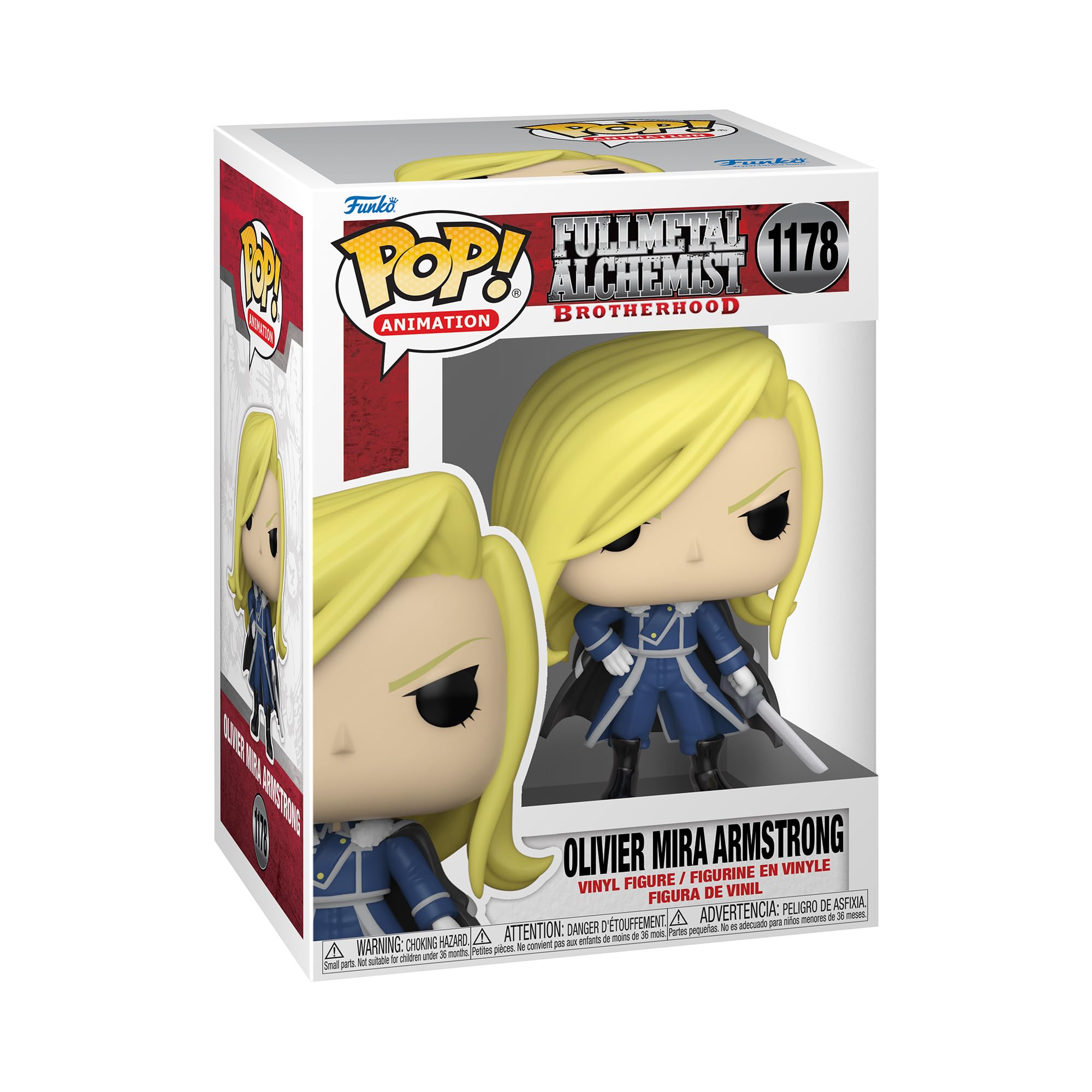 Funko POP! Animation: FMA: B - Olivier Milla Armstrong A With Sword - Full Metal Alchemist: Brotherhood - Collectable Vinyl Figure - Gift Idea - Official Merchandise - Toys for Kids & Adults