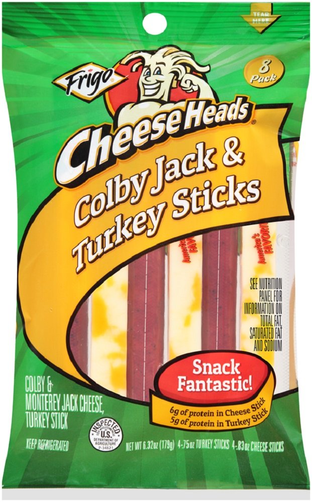 Frigo Cheese Heads, Colby Jack and Turkey Stick, 8 ct