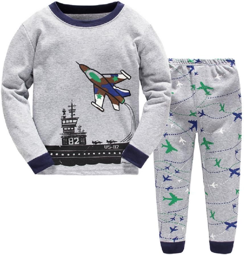 Masonanic Toddler/Kids Boys Fighter Jet/Aircraft Pajama Set 100% Cotton 2-7 Years