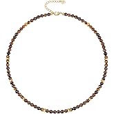 SOFYBJA Tiger Eye Beaded Necklace Green Malachite Beads Choker Necklace Gold Star Zircon Pendant Necklace Women Chakra Healing Gemstone Jewelry Amulet Gifts