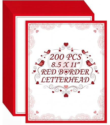 Amazon.com : Great Papers! Red Border Letterhead, 8.5
