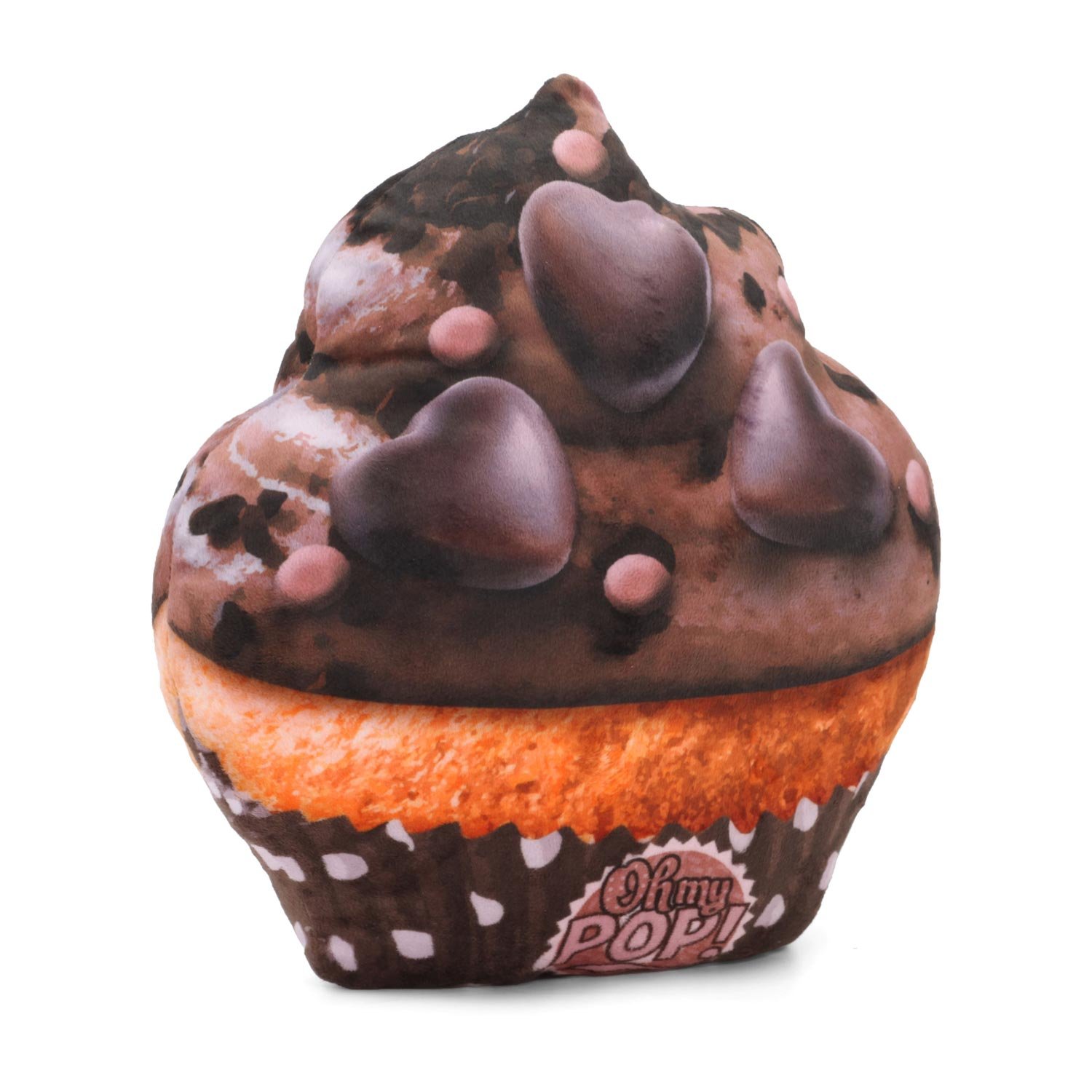 Oh My Pop! Cupcake-Large Cushion, Brown, 34 x 32 cm
