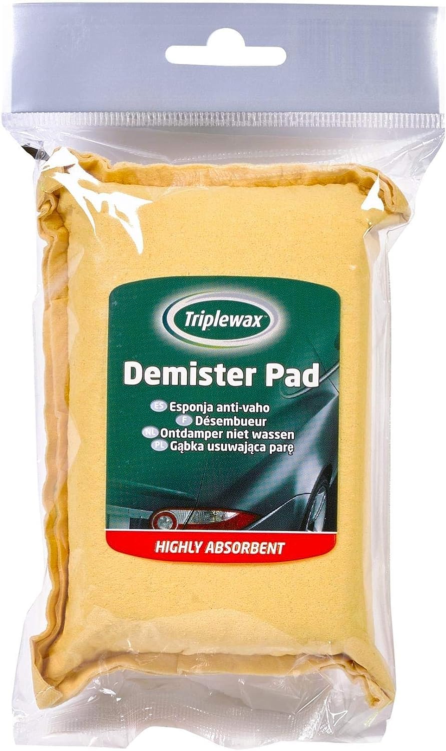 Triplewax Synthetic Demister Pad – Anti-Fog Windshield & Window Cleaning Pad