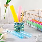 Firtink 6Pcs Plastic Travel Toothbrush Holder - Colorful Cases view 5