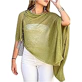 SHENHE Women's Plus Size Knit Poncho Sweater Sheer Lightweight Shawl Wraps Sweater Cape Shrug