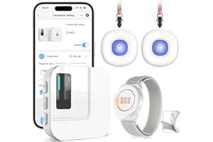 CallToU Wi-Fi Wireless Caregiver Pager Call Button for Elderly at Home , APP Emergency Alert for Seniors, Patients, and The Disabled (TY01WH-06W 3-1)