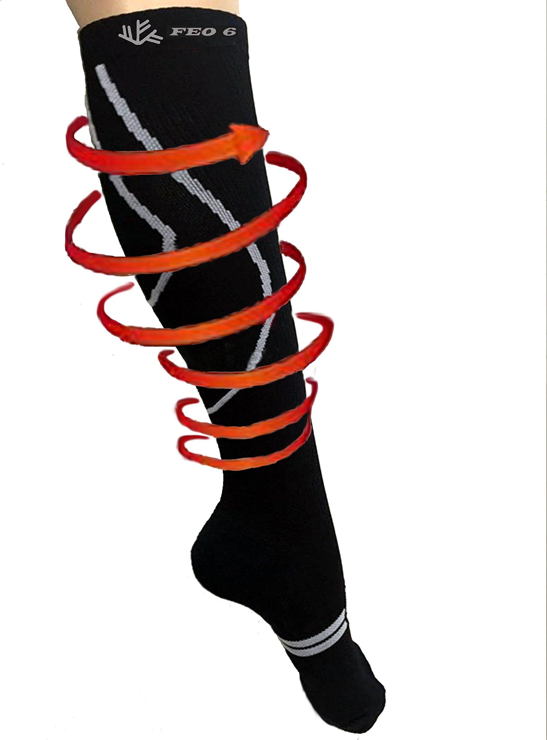 Compression Knees Silver 5% Athletic Edema Socks