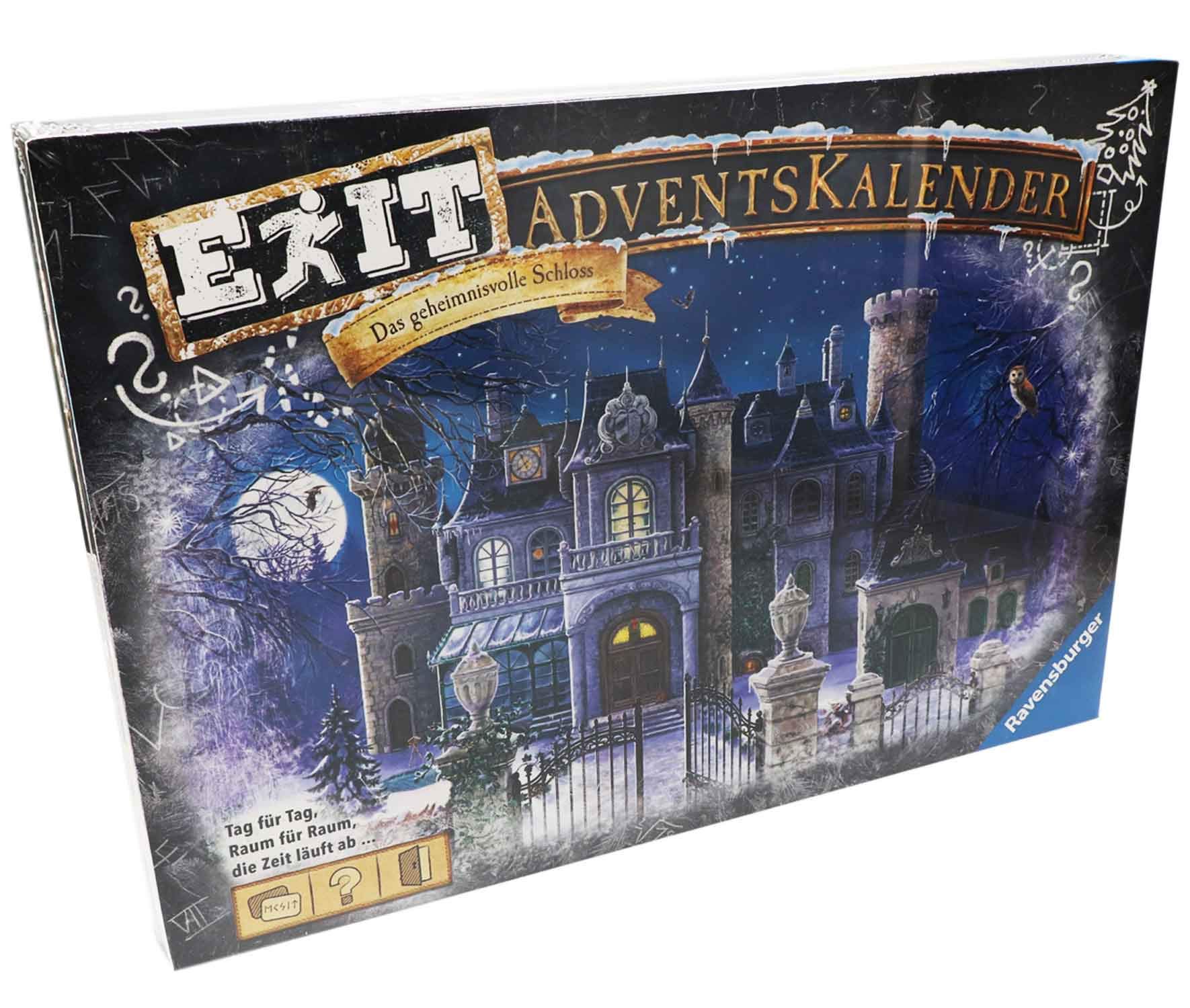 Ravensburger EXIT Advent Calendar The Mysterious Castle - Ideal for Escape Room Fans: 24 Exciting Puzzles for Children from 10 Years, Teenagers and Adults