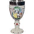 Enesco Disney Showcase Beauty and The Beast Stained Glass Scenes Decorative Chalice Goblet Cup, 1 Count (Pack of 1), Multicol