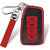 QBUC for Lexus Key Fob Cover, Key Fob Case with Keychain for Lexus 2013-2021 ES is GS NX LS RX RC GX LX 570 200 250 350 460 300 F 450h 600h Accessories Protector (Red)