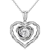 18K Gold Plated over Sterling Silver Rose Heart Necklace Birthday Gifts for Women-Adjustable Chain Jewelry gift for her, Girlfriend, Wife, Mom on Birthday, Anniversary