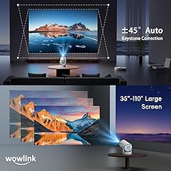 [Built-in Apps & 2025 Upgraded] Mini Projector with