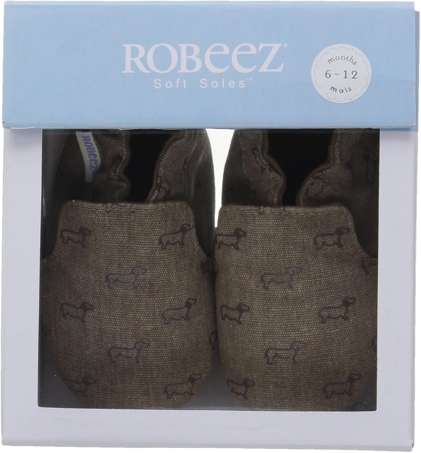  | Robeez Kids' Slip on, Canvas, Puppy Love Crib Shoe | Sneakers