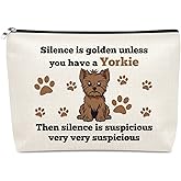 Yorkie Lover Gifts for Women Girl Makeup Bag Yorkie Dog Gift for Owner Mom Dog Lover Gift for Daughter Sister Best Friend Cosmetic Bag Christmas Birthday Gifts for Her Female Travel Pouch