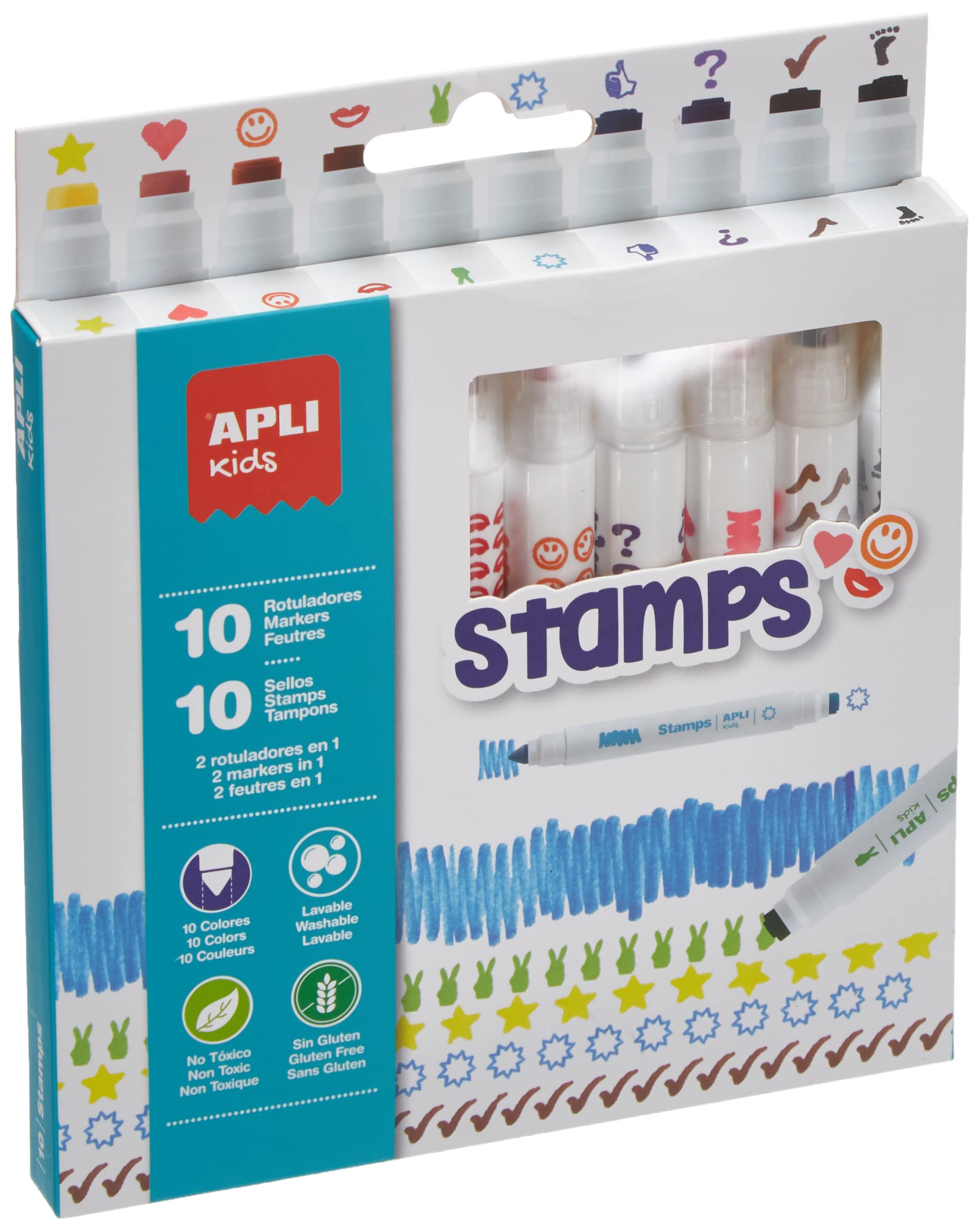 Apli Kids Colour Marker & Stamp Set Pack of 10