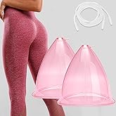 Buttock Vacuum Therapy Cups, Butt Shape Suction Cups with Y Type Tube, Vacuum Cupping Machine Accessories (Pink, 1800ml)