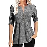 Women's Zipper Summer Pleated Button Short Sleeve T-Shirt Summer V-Neck Solid Color Casual top