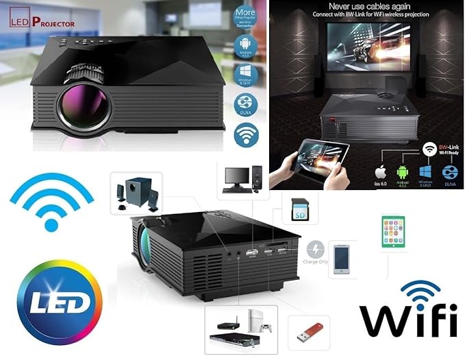Proyector LED Wifi Android LCD videoproiettore3d 1080P HD HDMI USB ...