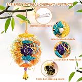 MYMULIKE 6 Packs Bird Shredder Toys for Small to Medium Birds Safe Natural view 3