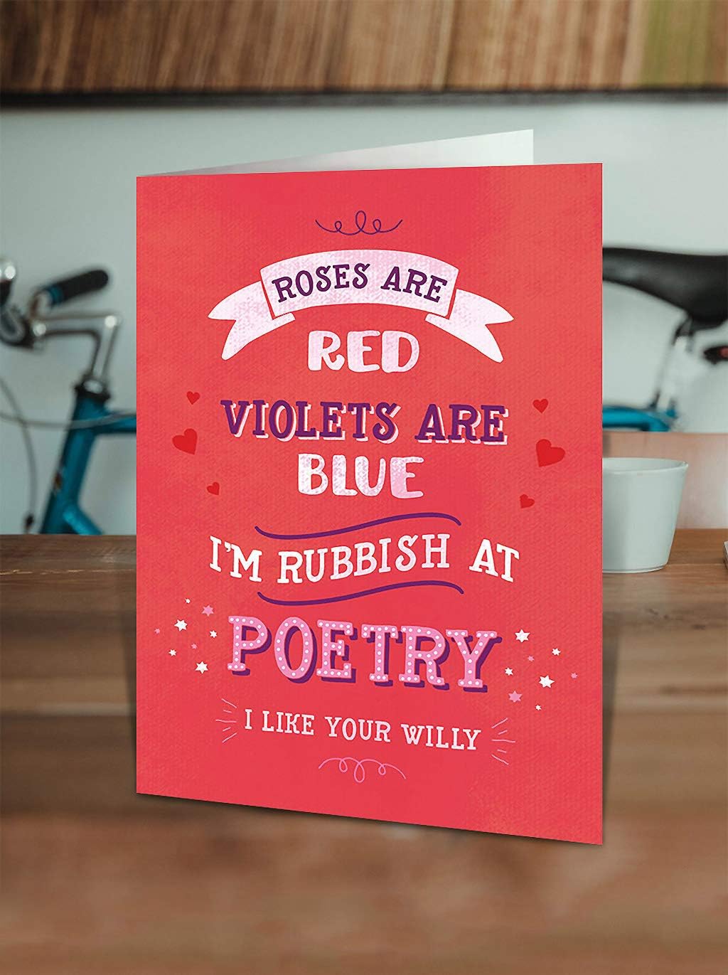 Funny Humorous 'Rubbish at Poetry' Valentine's Day Greetings Card, 120 x 170mm - Image 3