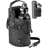 MONAHITO Magnetic Gym Bag for Men - Water Bottle Carrier Holder Bag with Shoulder Strap, 4 Built-in Magnets Gym Gifts for Men