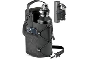 MONAHITO Magnetic Gym Bag for Men - Water Bottle Carrier Holder Bag with Shoulder Strap, 4 Built-in Magnets Gym Gifts for Men