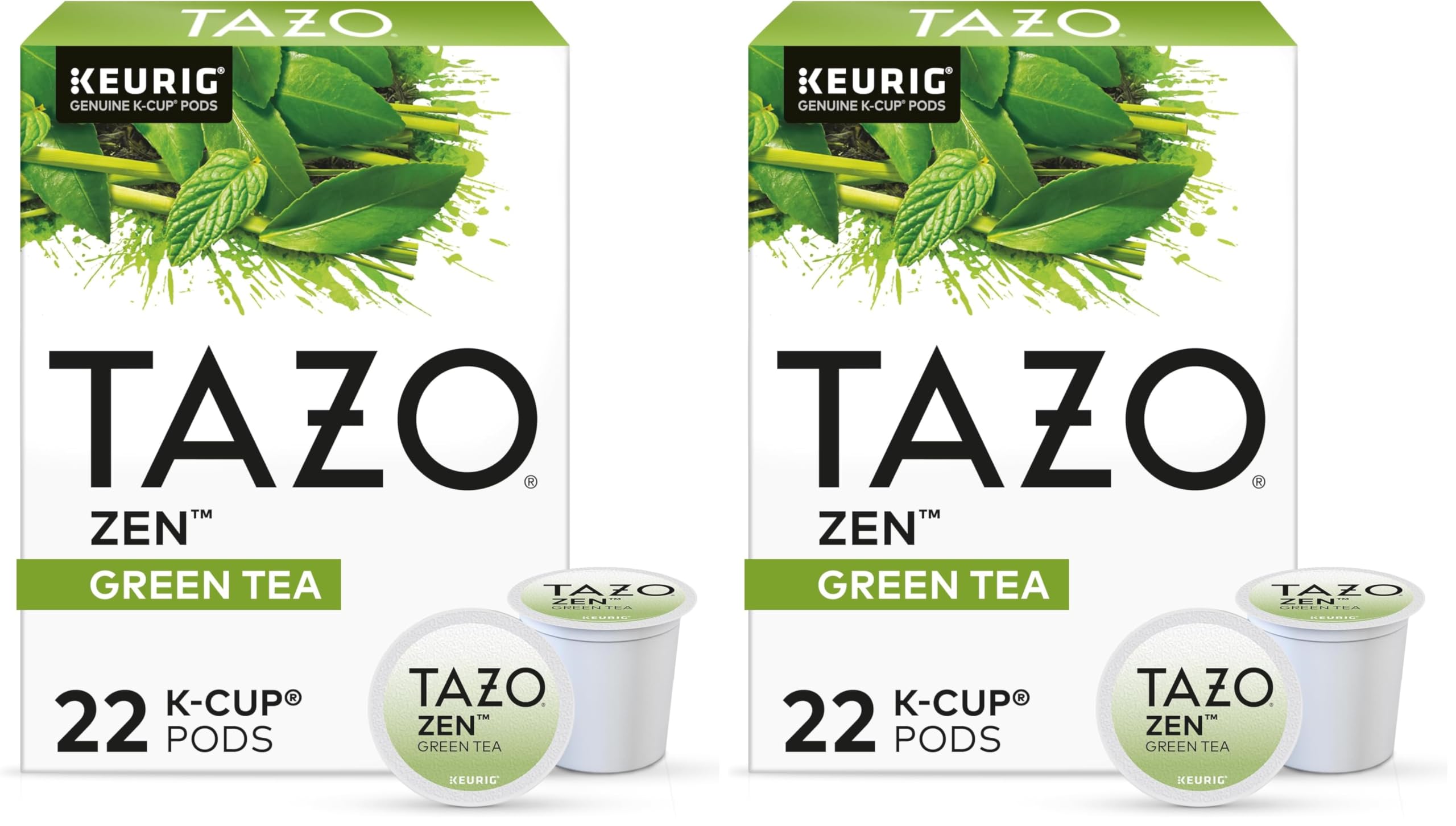 TAZO Zen Green Tea K-Cups, Green Tea Zen for Health and Wellness, 22 Pods (Pack of 2) Image