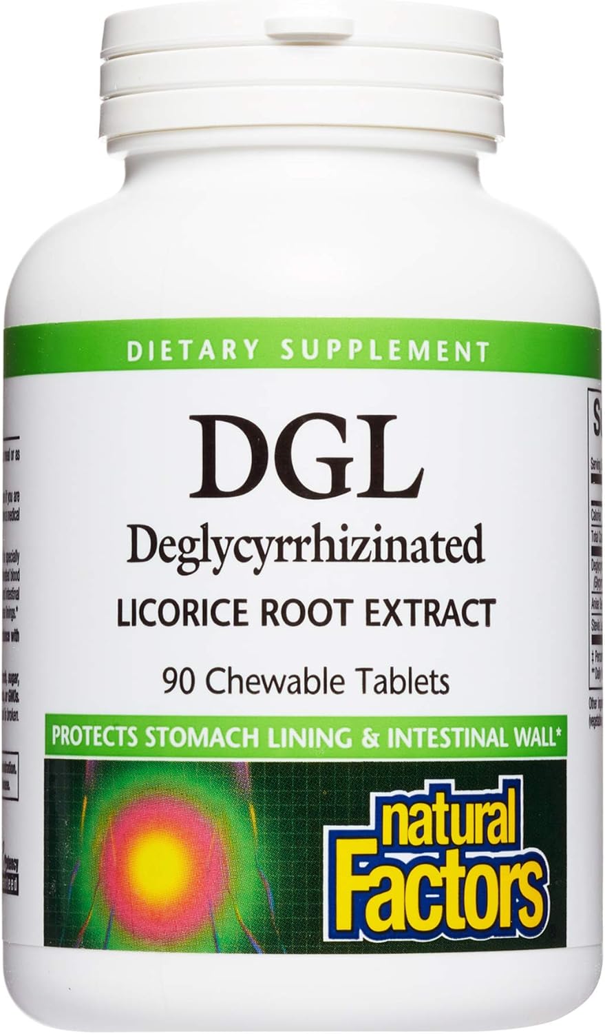 Natural Factors, Chewable DGL 400 mg, Licorice Root, Vegan, 90 tablets
