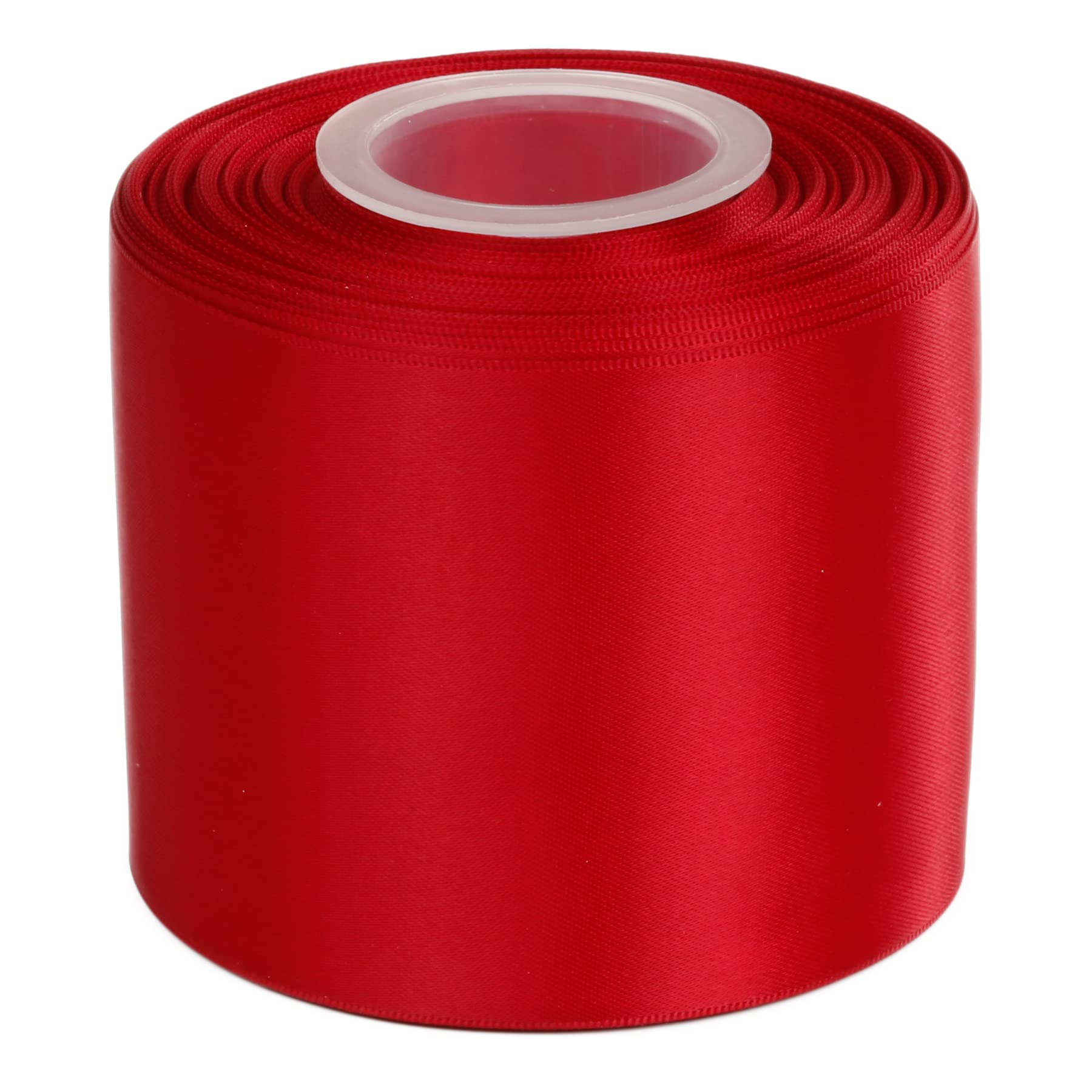 Ribbonitlux 75mm Wide Double Face Satin Ribbon 22 Meters (260-Dark Red, Set for Bow, Party Decor, Sewing Applications, Wedding and Craft