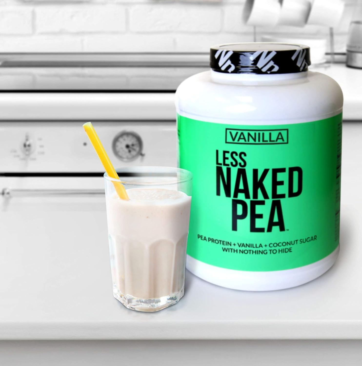 LESS NAKED PEA - VANILLA PEA PROTEIN - Pea Protein Isolate from North American Farms - 5lb Bulk, Plant Based, Vegetarian & Vegan Protein. Easy to Digest, Non-GMO, Gluten Free, Lactose Free, Soy Free: Grocery & Gourmet Food