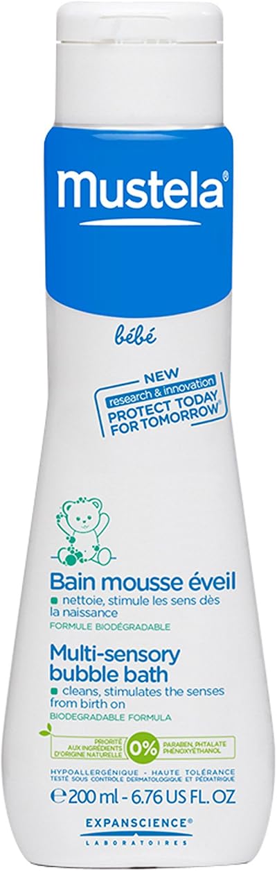 Mustela Baby Gentle Bubble Bath Newborn Multi Sensory 200ml 6.76oz