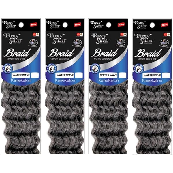 Amazon.com : Foxy Silver (Foxy Braid - Easy Braid 18-4 Packs