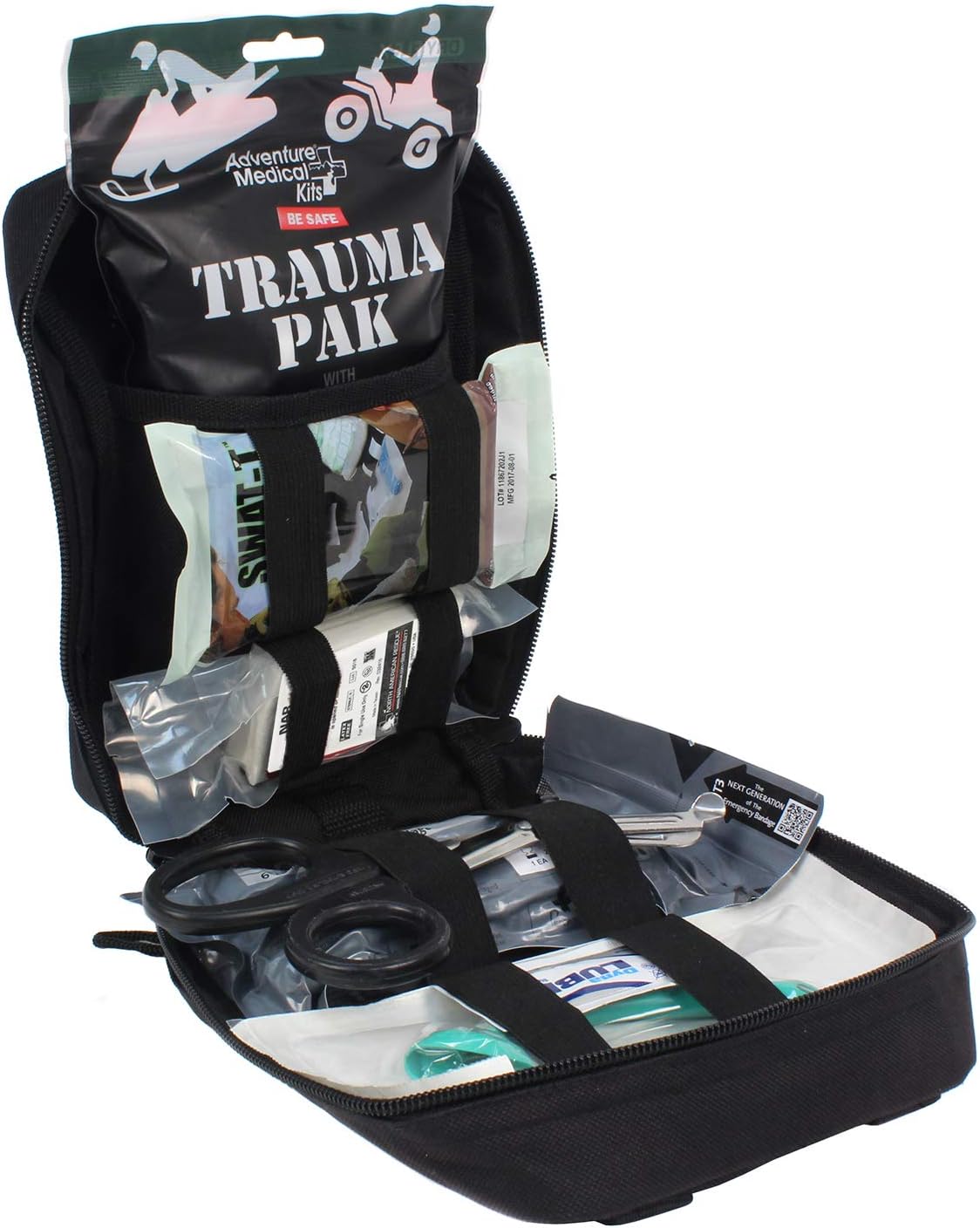 Ever Ready First Aid Meditac Tactical Trauma IFAK Kit with Trauma Pack Quickclot and Israeli Bandage in Molle Pouch (Updated Version Featuring SWAT-T): Health & Personal Care