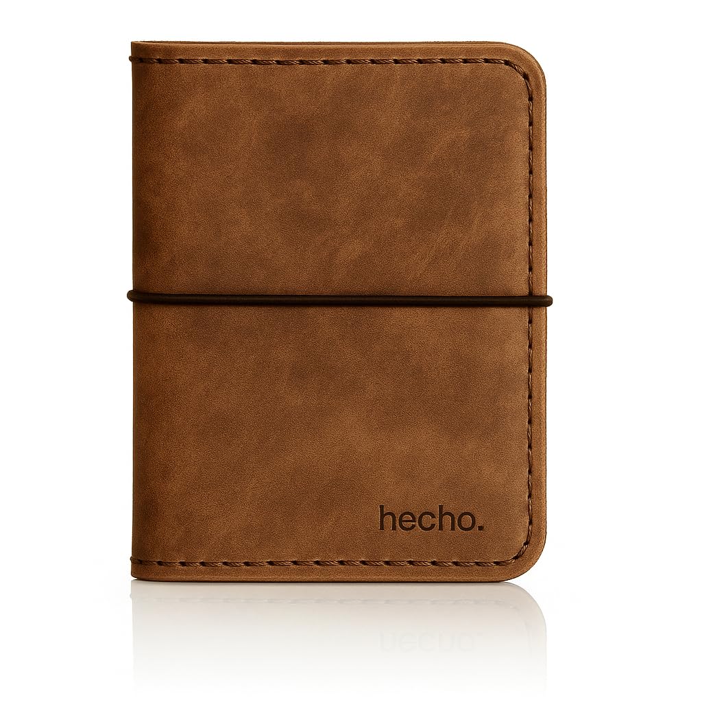 hecho. Passport Cover / Travel Wallet for passport, credit cards & boarding pass (Handmade, 100% genuine leather)