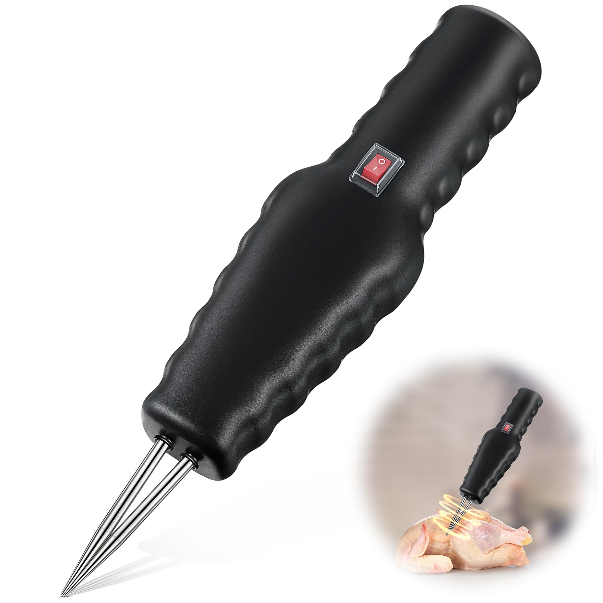 Photo 1 of Saillong Handheld Chicken Plucker, Electric Quick Poultry Plucker Machine for Removing The Pin Feathers, Portable Rechargeable Waterproof Feather Plucker for Chicken Duck Goose Bird (Black)