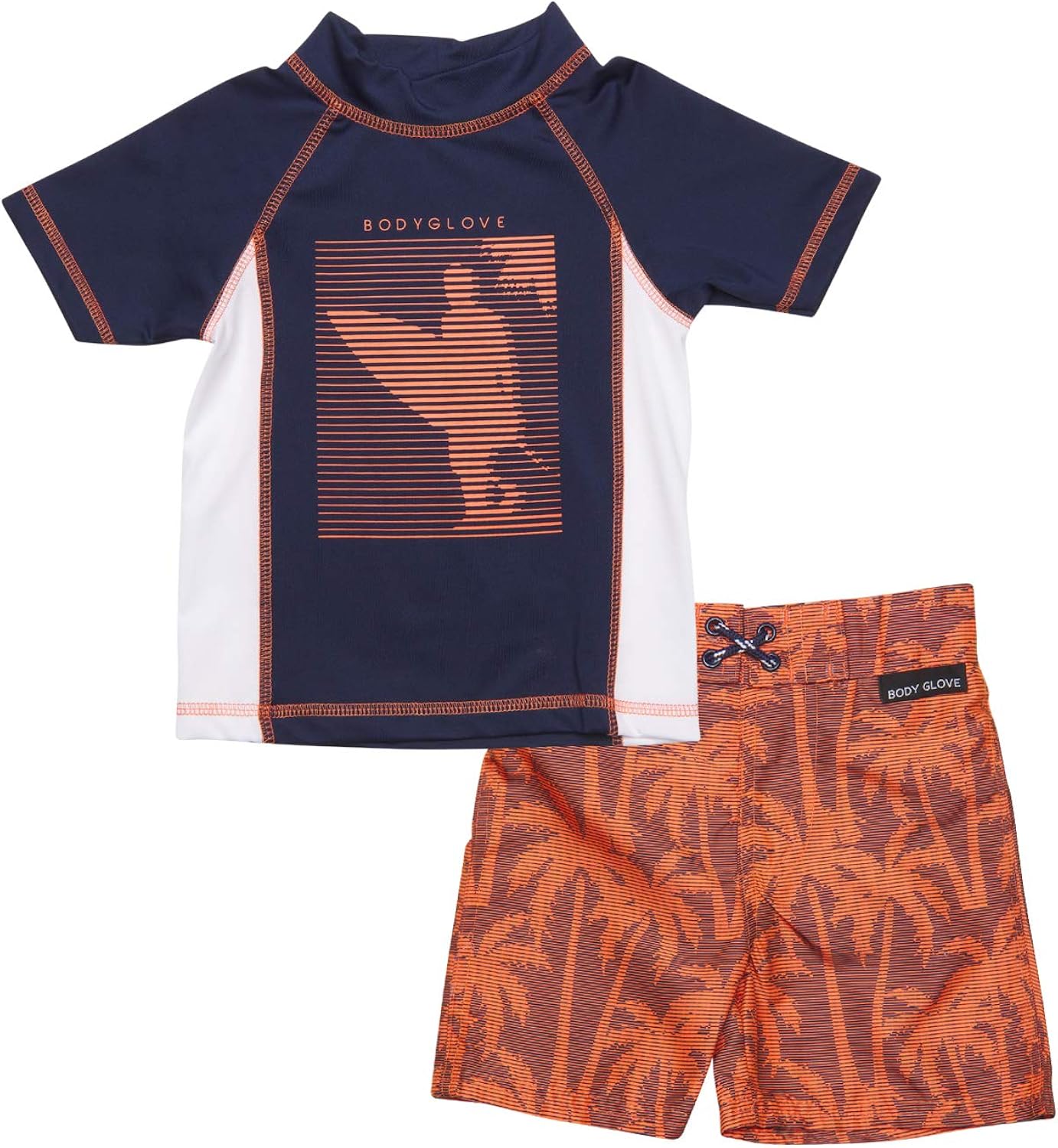 Body Glove Baby Boys 2-Piece UPF 50+ Rash Guard Swimsuit Set (Toddler Boys): Clothing