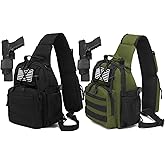 ATBP Small Tactical Holster Sling Backpack Accessories Shoulder Pouch Water Bottle & Radio Holder Crossbody Bag for Men